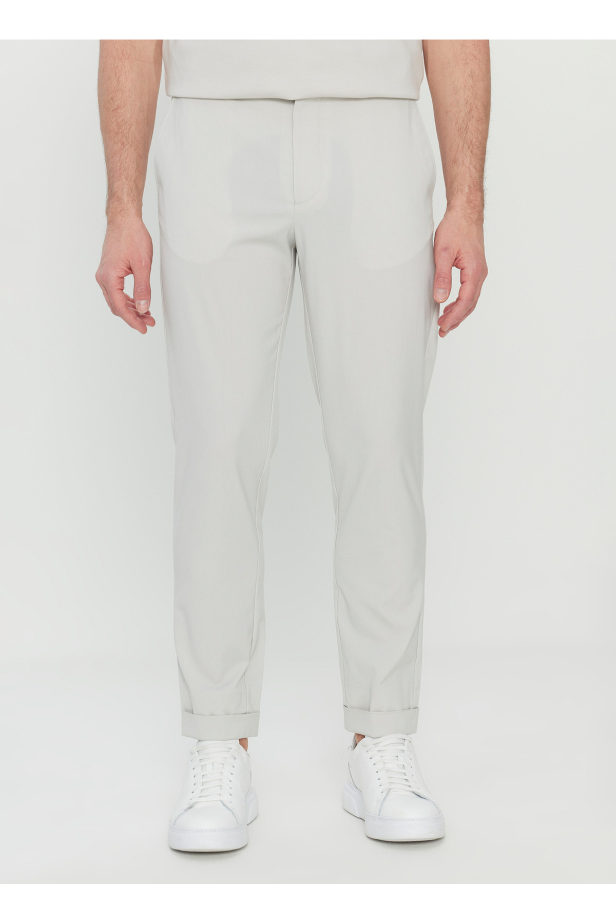 Altınyıldız Classics Lastikli Bel Normal Paça Slim Fit Taş Erkek Pantolon ACE001252195_TAS