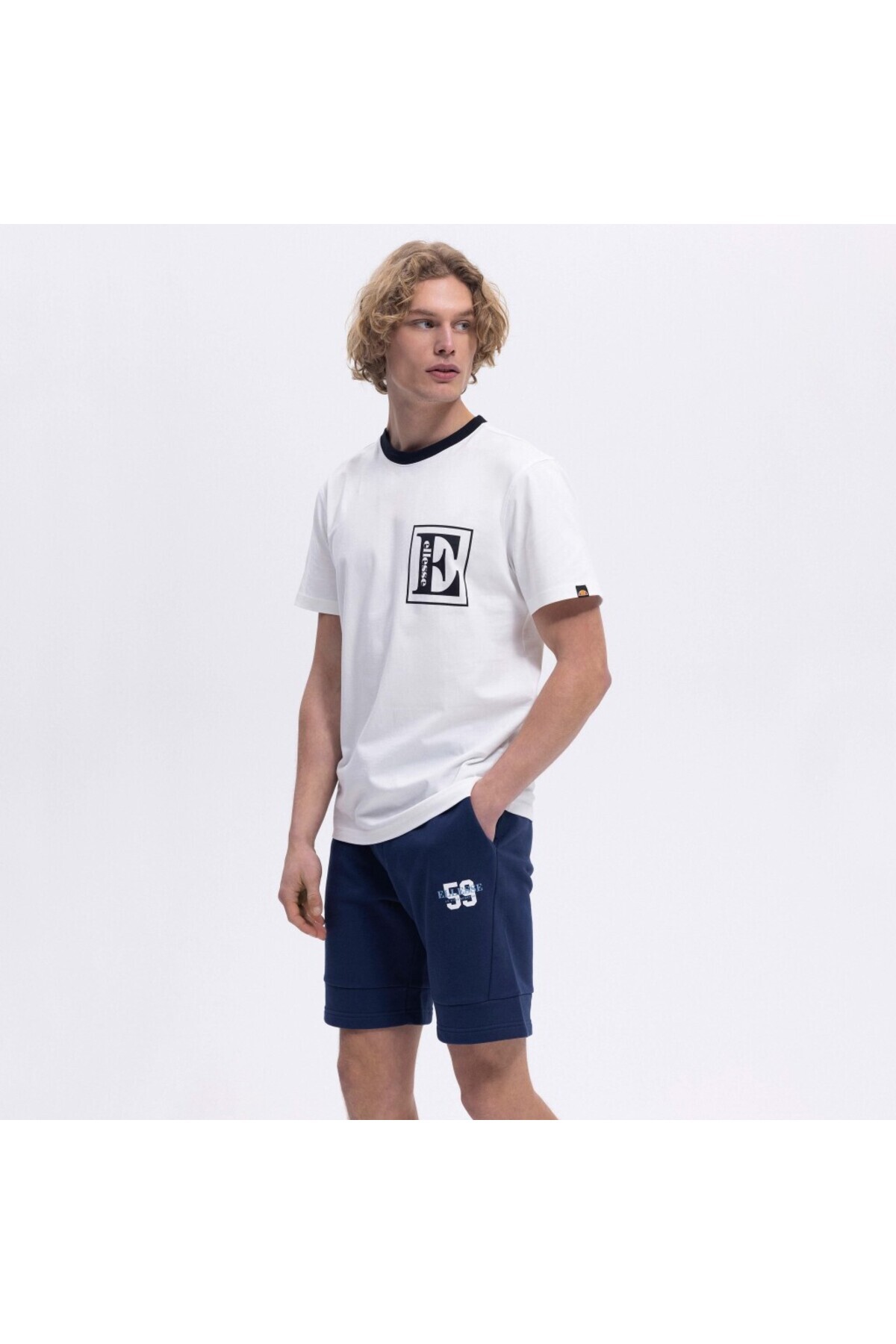 Ellesse-Ανδρικό μπλουζάκι σε λευκό χρώμα EM458 2