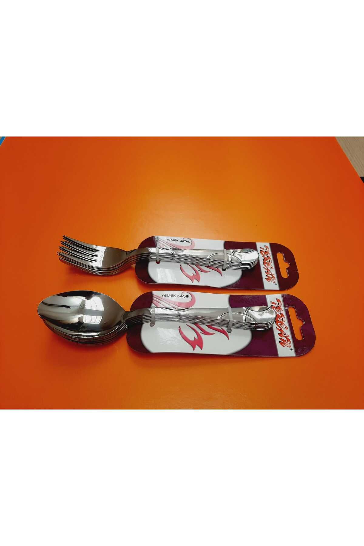 Tercan çelik-Crescent Fork Spoon Set 12 Pieces Tercan Crescent Tablespoon and Fork 3
