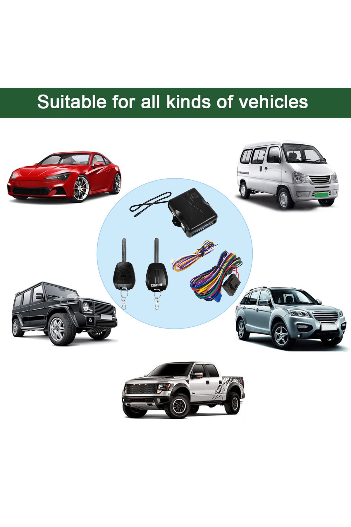 3XR-Car Keyless Entry System with Central Locking, Trunk Release, and Universal Compatibility 5