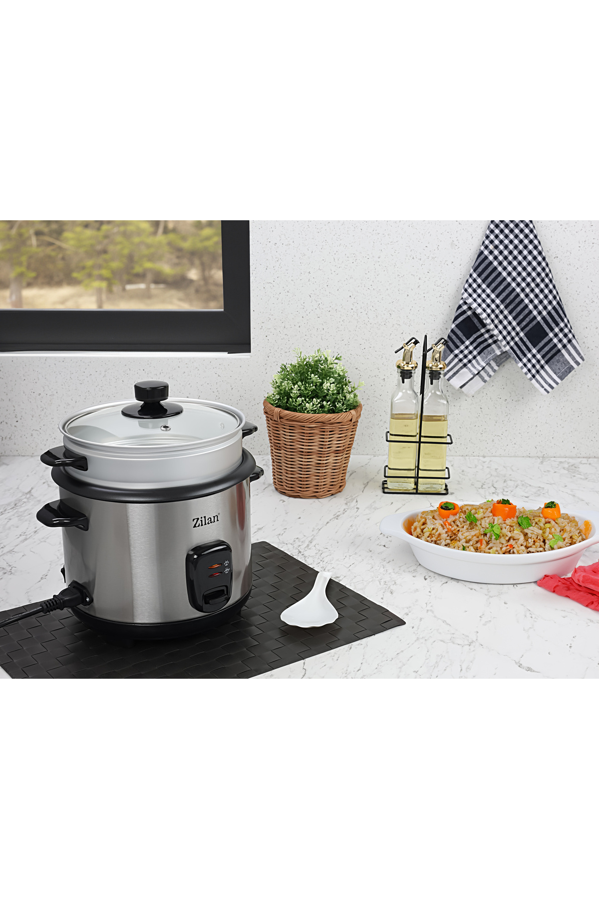 Zilan-ZLN9570 2-in-1 rice cooker and steamer, 1.5L, 500W 13