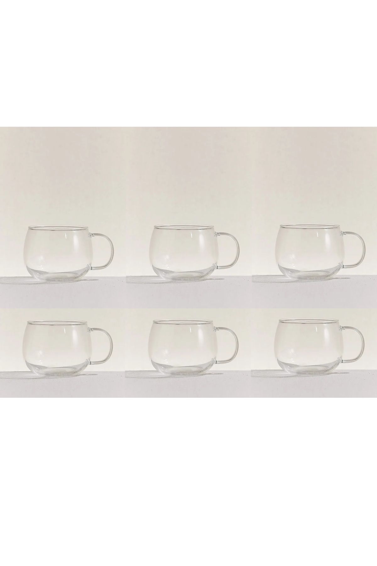 Paşabahçe-D00006 Lite Borosilicate 6-Piece Mug Set with Handle 410 Cc 1
