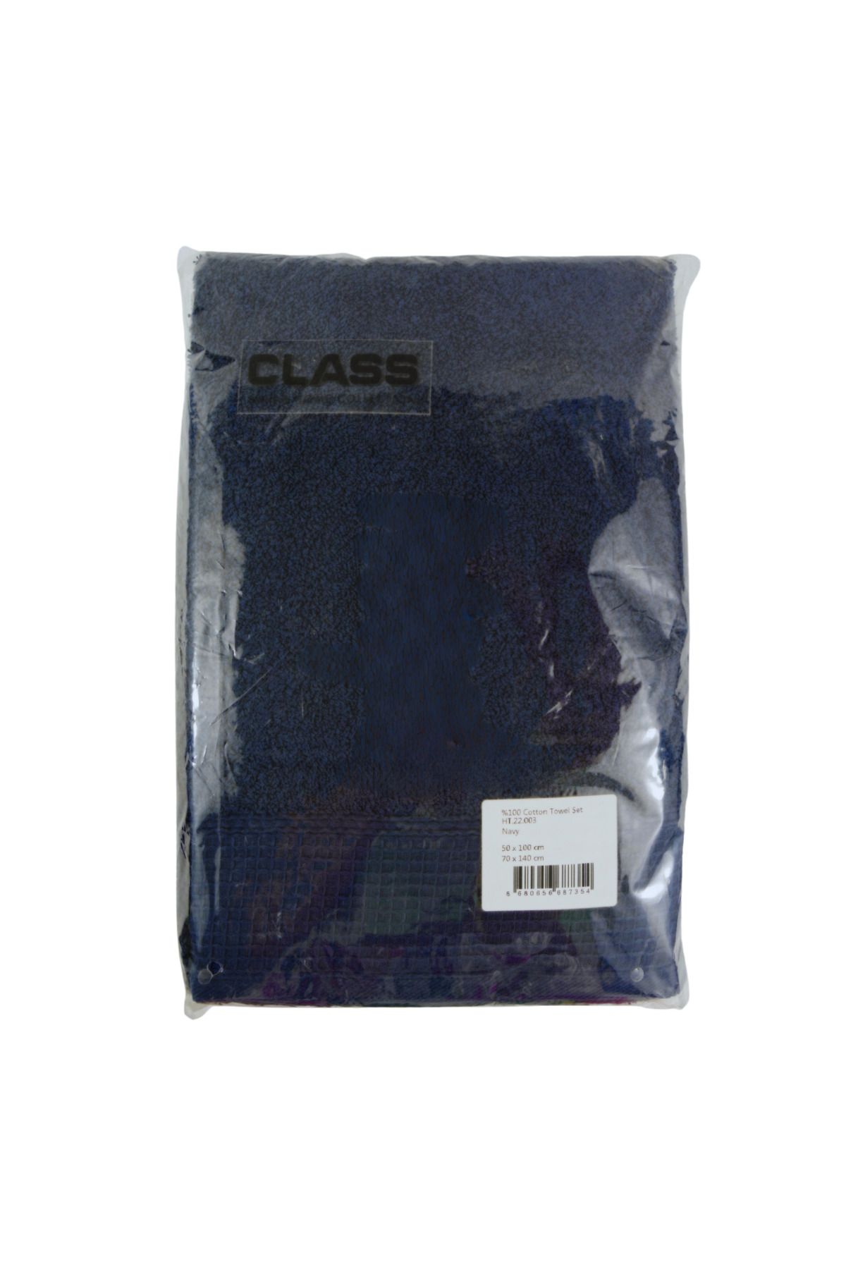 Class Home Collection-Set 2 prosoape absorbante, 100% bumbac, 480 g/m², 50x100 cm + 70x140 cm, Nicodemus, bleumarin 5