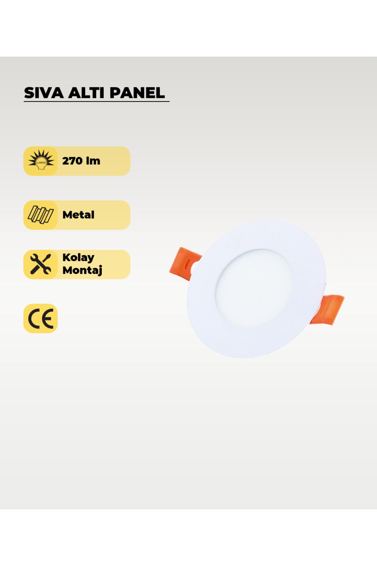 AC AYDINLATMA-3200K Yellow Slim Fit Led Panel - Round Recessed 2 Pcs 1