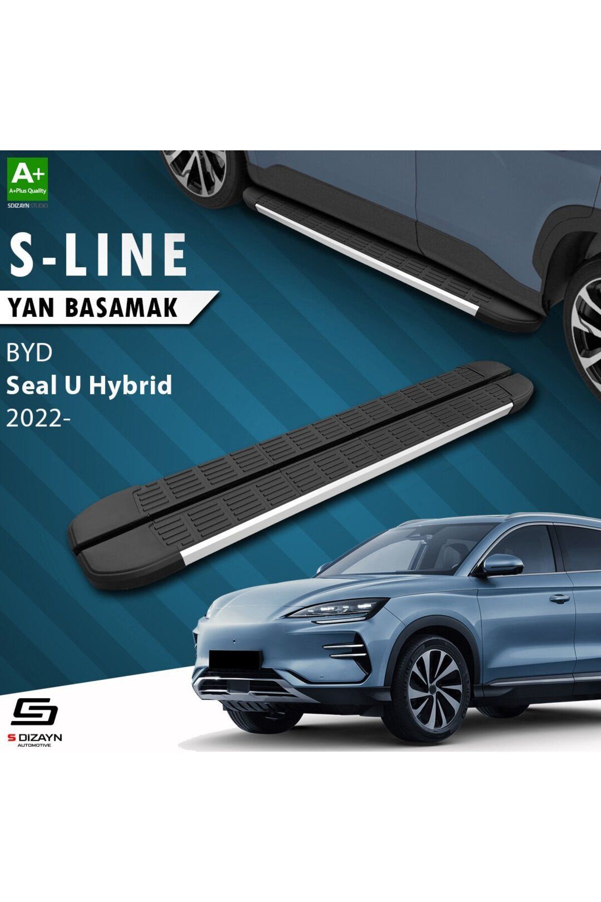 Drs Tuning S-Dizayn BYD Seal U Hybrid S-Line Aluminyum Yan Basamak 193 Cm 2022 Üzeri A+ Kalite
