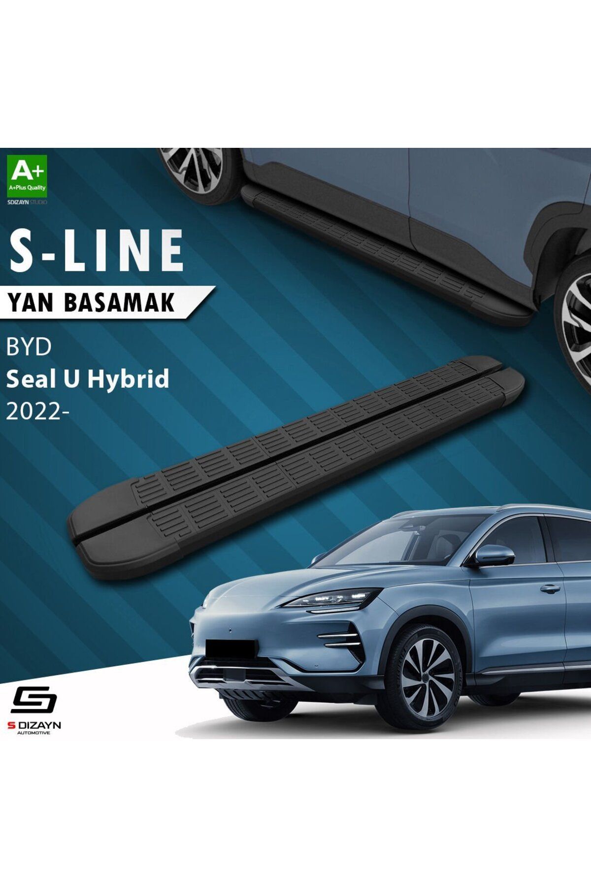 Drs Tuning S-Dizayn BYD Seal U Hybrid S-Line Siyah Yan Basamak 193 Cm 2022 Üzeri A+ Kalite