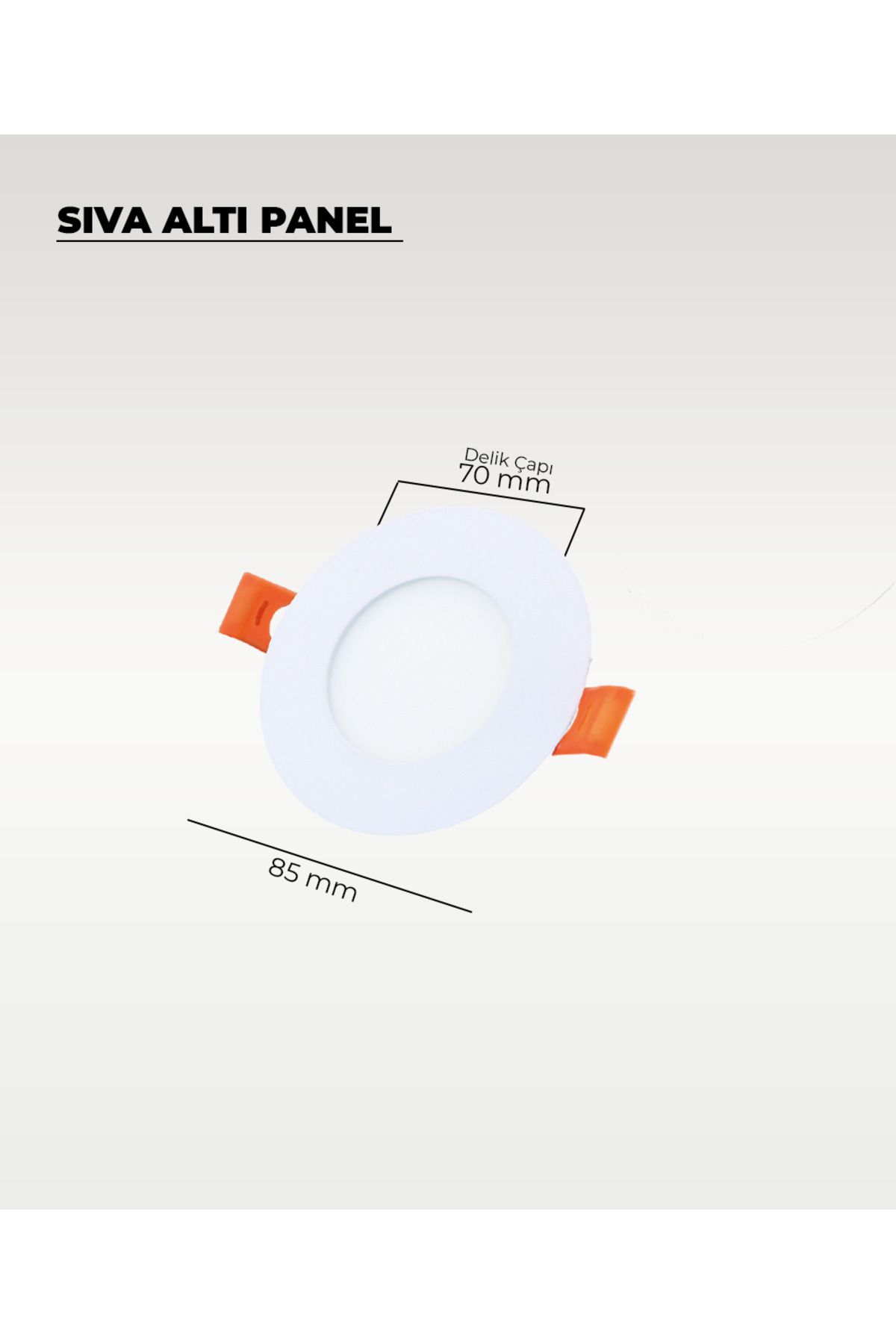 AC AYDINLATMA-3200K Yellow Slim Fit Led Panel - Round Recessed 2 Pcs 2