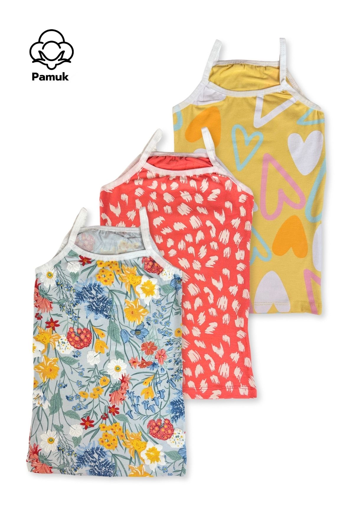 MK Mukko Kids Set De 3 Piese Din Bumbac Pentru Fete Lenjerie Intima Colorata Si Cu Modele Femeie - 8 years