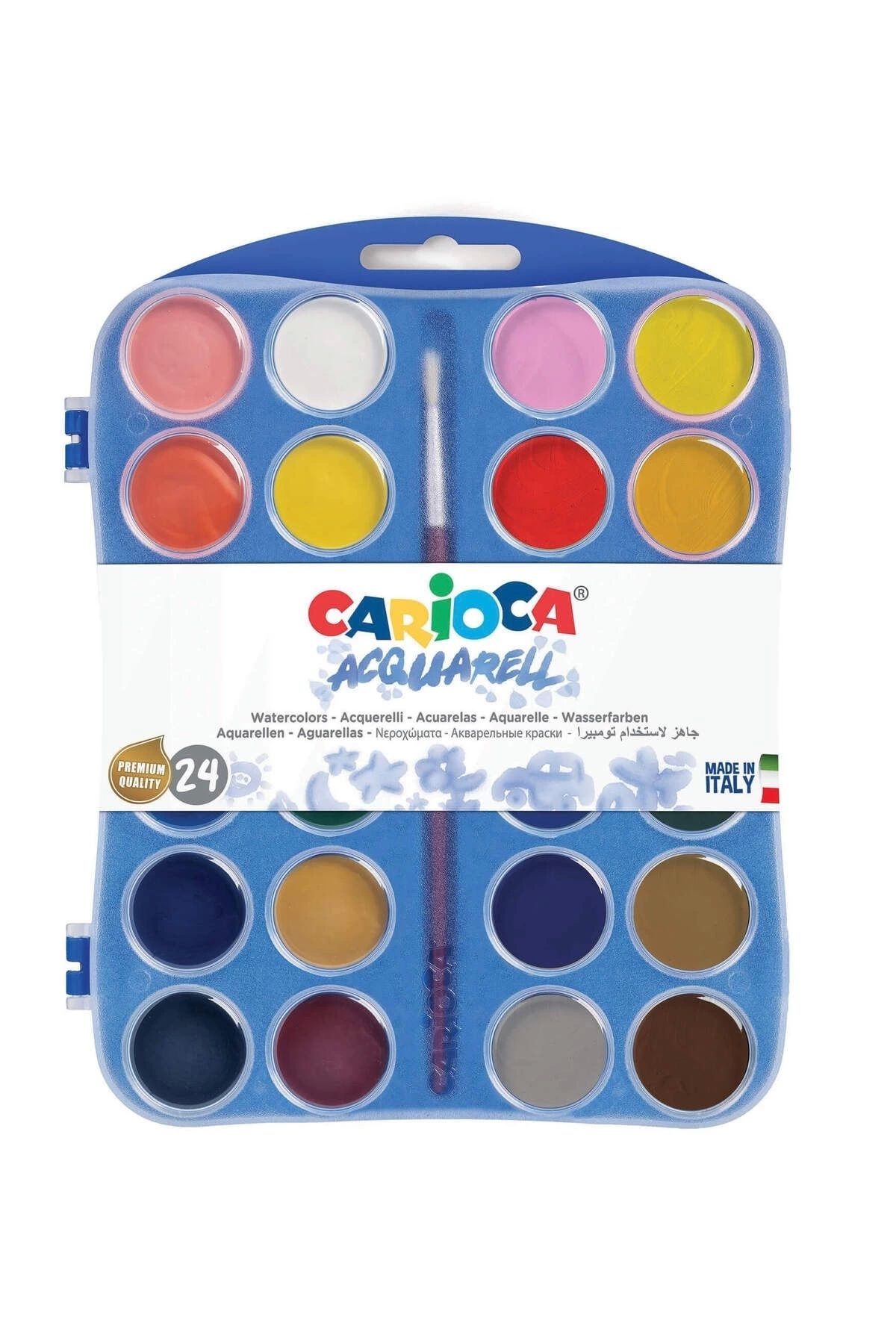 آبرنگ آبی Watery Paint 24 PC 30 میلی متر Carioca