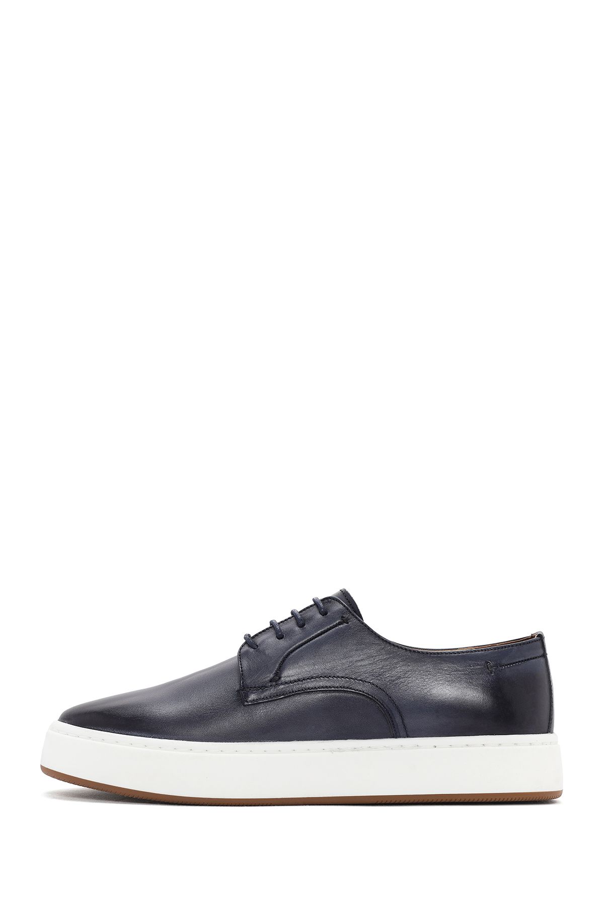Derimod-Men's Navy Blue Leather Lace-Up Shoes - 24sfd620718 2