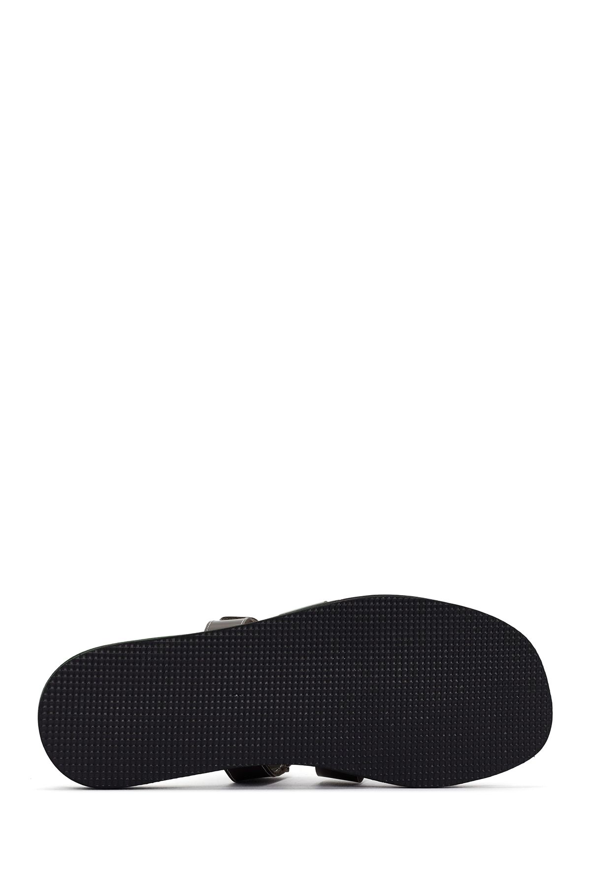 Derimod-Green Women's Leather Comfort Slippers - 24sfd361818 4