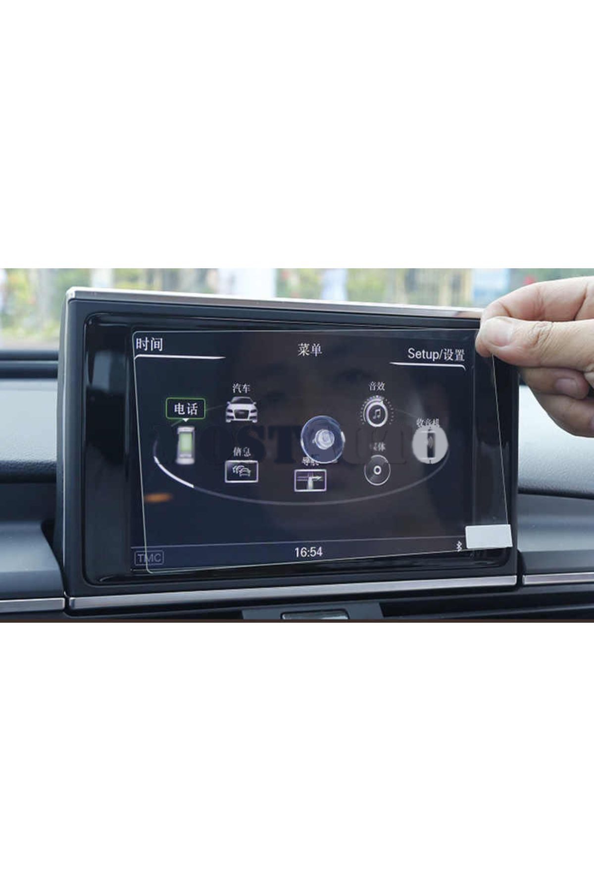 Techmaster-For Audi A6 A7 A8 2011-2018 8 Inch Navigation Tempered Screen Protector 2