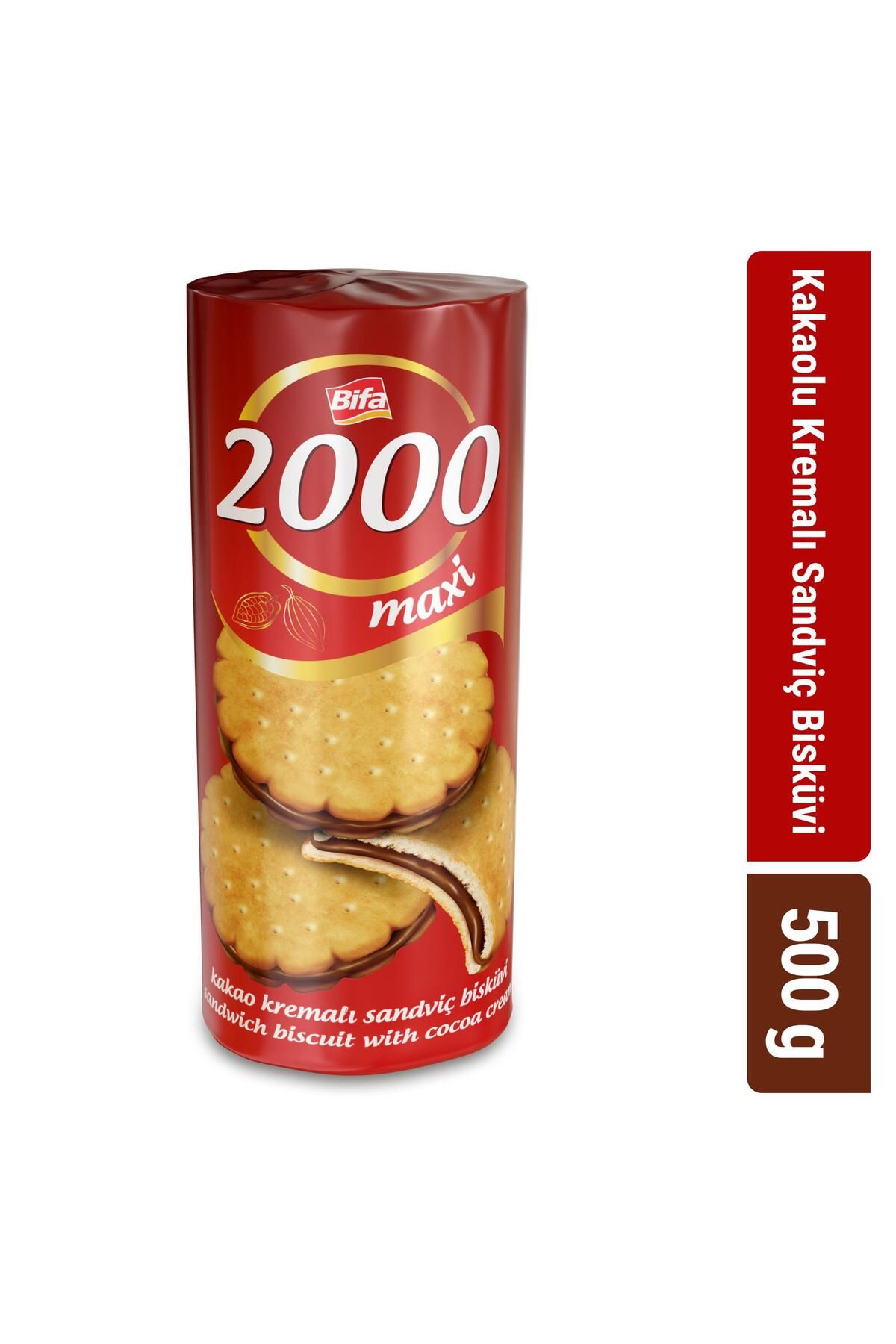 Bifa 2000 Kakaolu Kremalı Sandviç Bisküvi 500gr