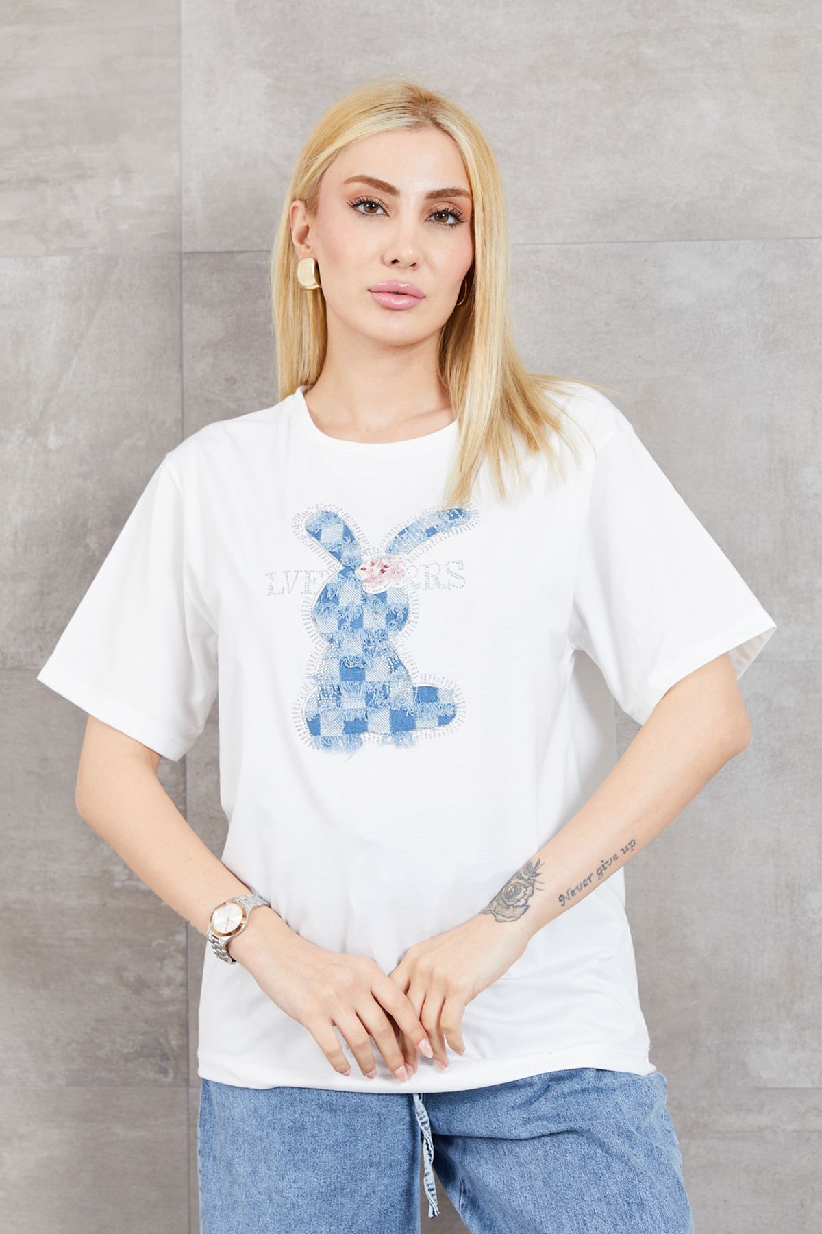 DPARİS-Stoned Rabbit Printed T-Shirt 3