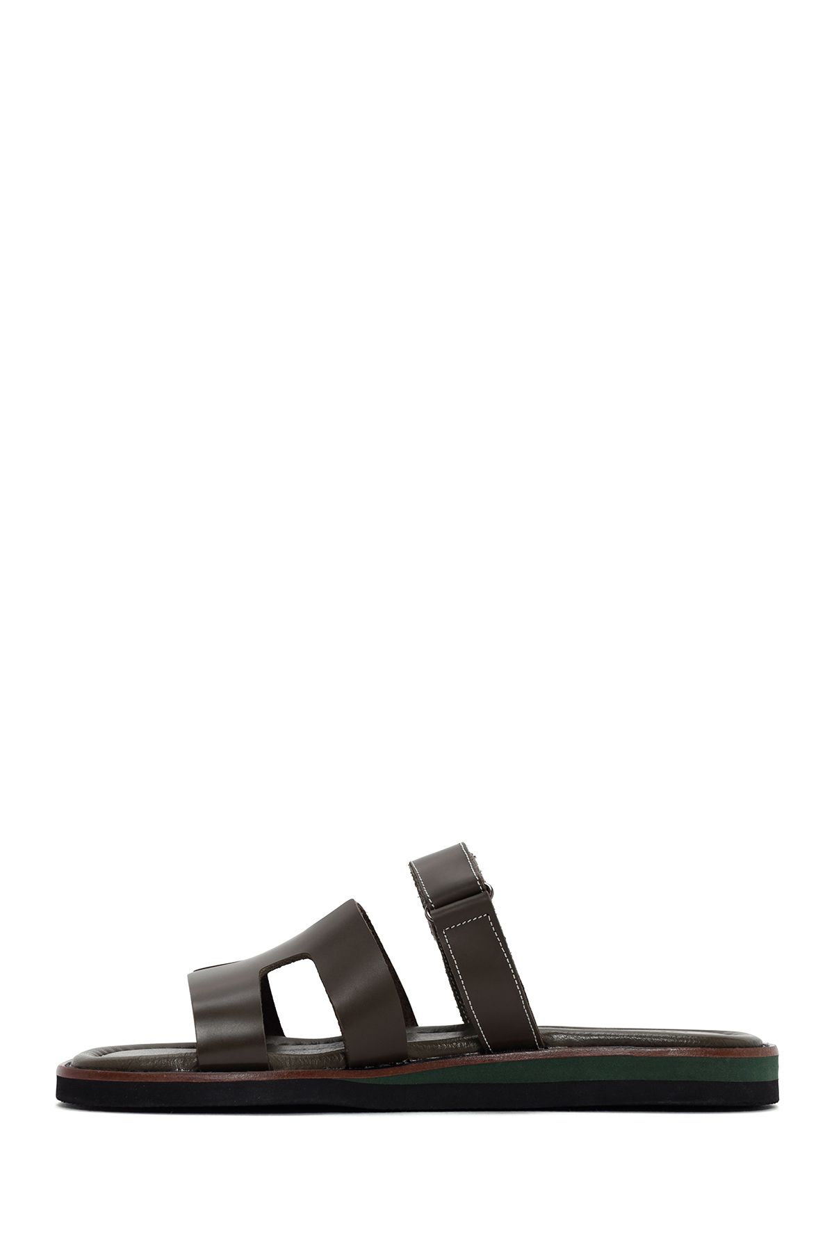 Derimod-Green Women's Leather Comfort Slippers - 24sfd361818 2