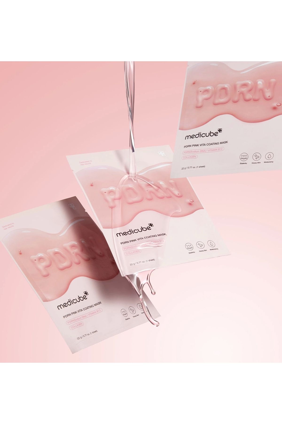 ماسک صورت پوشش ویتا صورتی PDRN پلاستیک GLOBALCARE Medicube