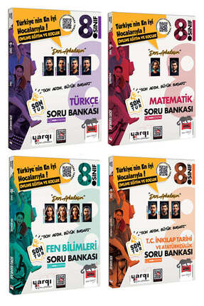 Yargı Yayınları Yargı Ders Arkadaşım 8.Sınıf LGS Tüm Dersler Son Tur Soru Ban...