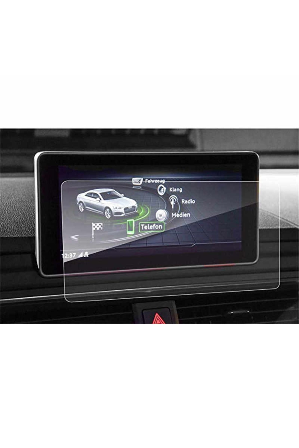 Techmaster-Audi A4 A5 2017 2018 Navigation Tempered Screen Protector 2