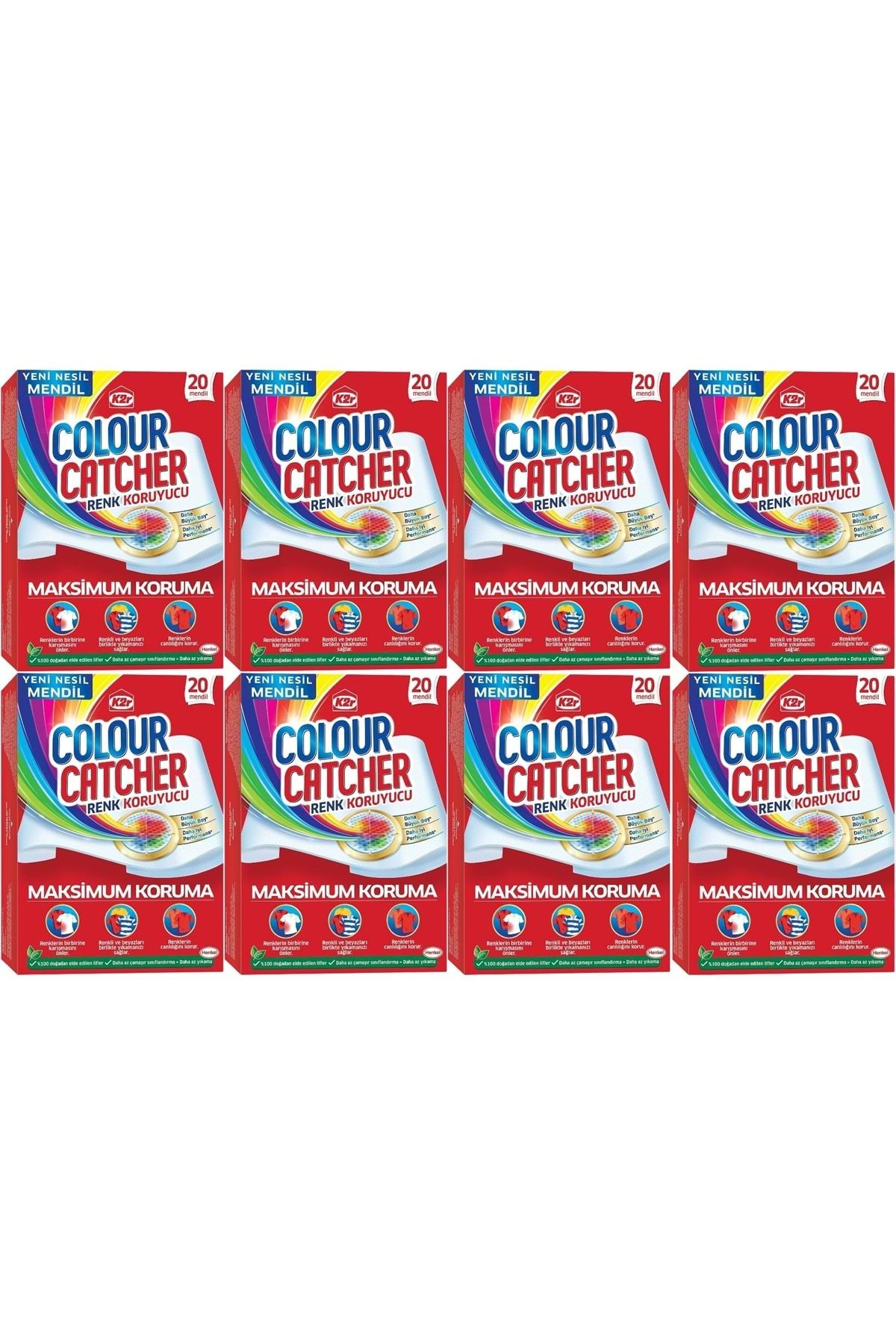 K2R Colour Catcher Renk Koruyucu Mendil 160 Lı Ekonomik Pk (8PK*20)