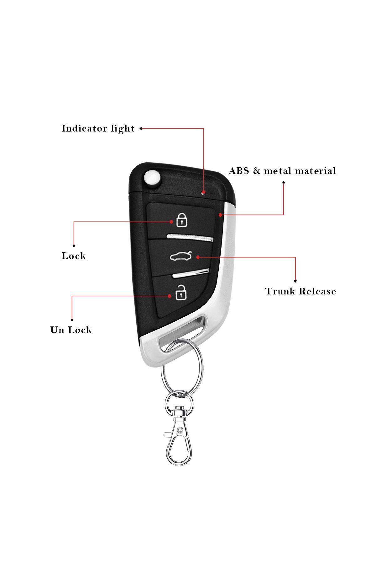 3XR-Universal Car Keyless Entry System with Trunk Release, 2 Remote Fobs, Central Locking, Car Finder 3