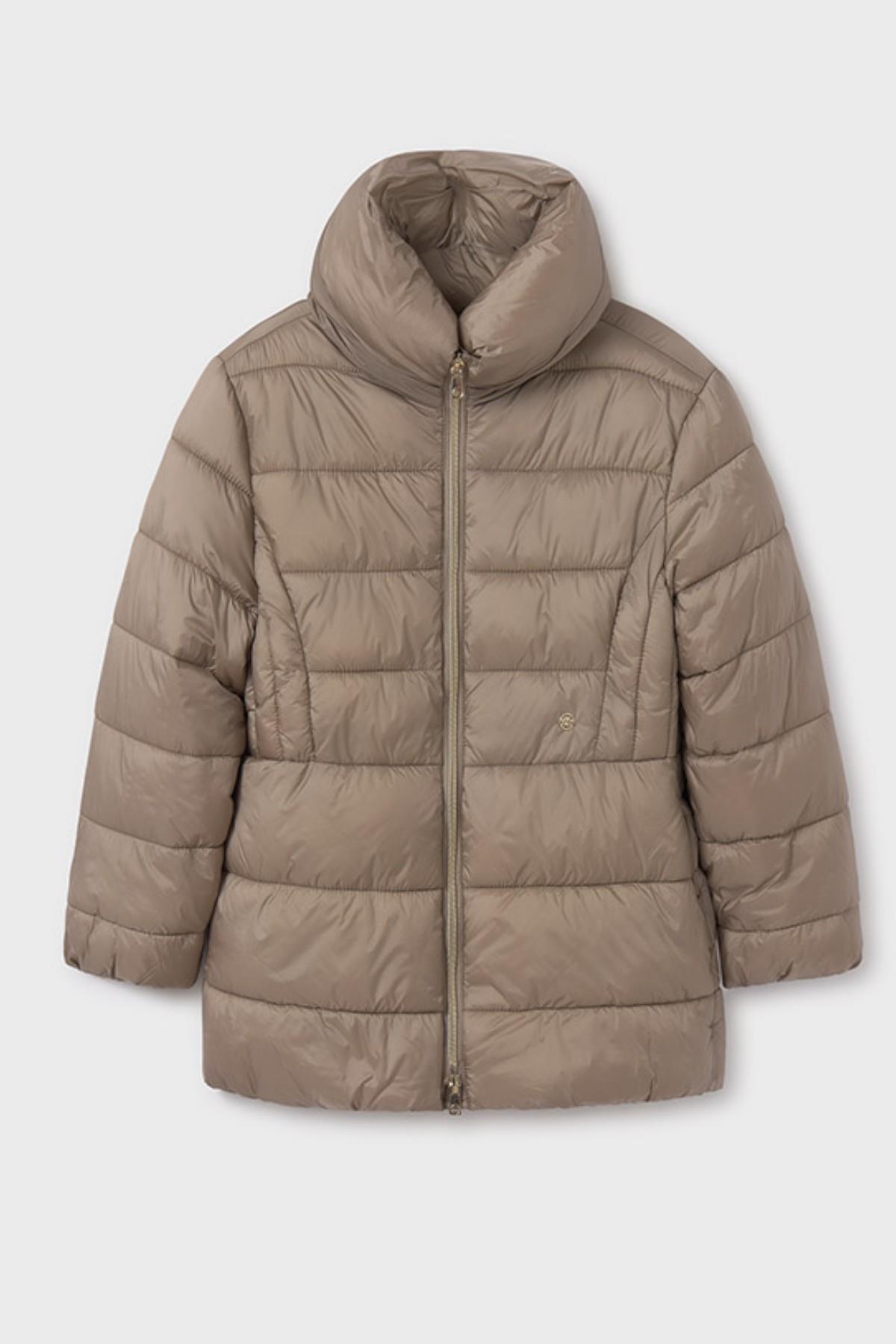 مایورال کاپشن دخترانه زمستانی پددار (مناسب برای سنین ۱۰ تا ۱۶ سال) ۷۴۷۹ قهوه‌ای