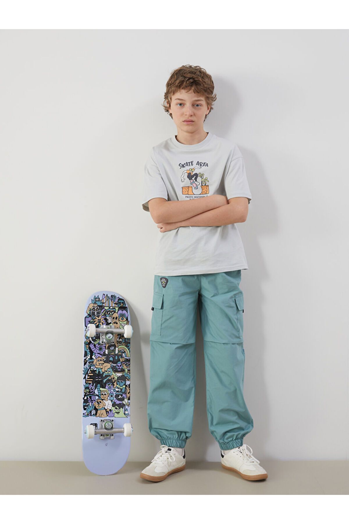 LC Waikiki-LCW Boy's Cargo Jogger Pants with Elastic Waist 2