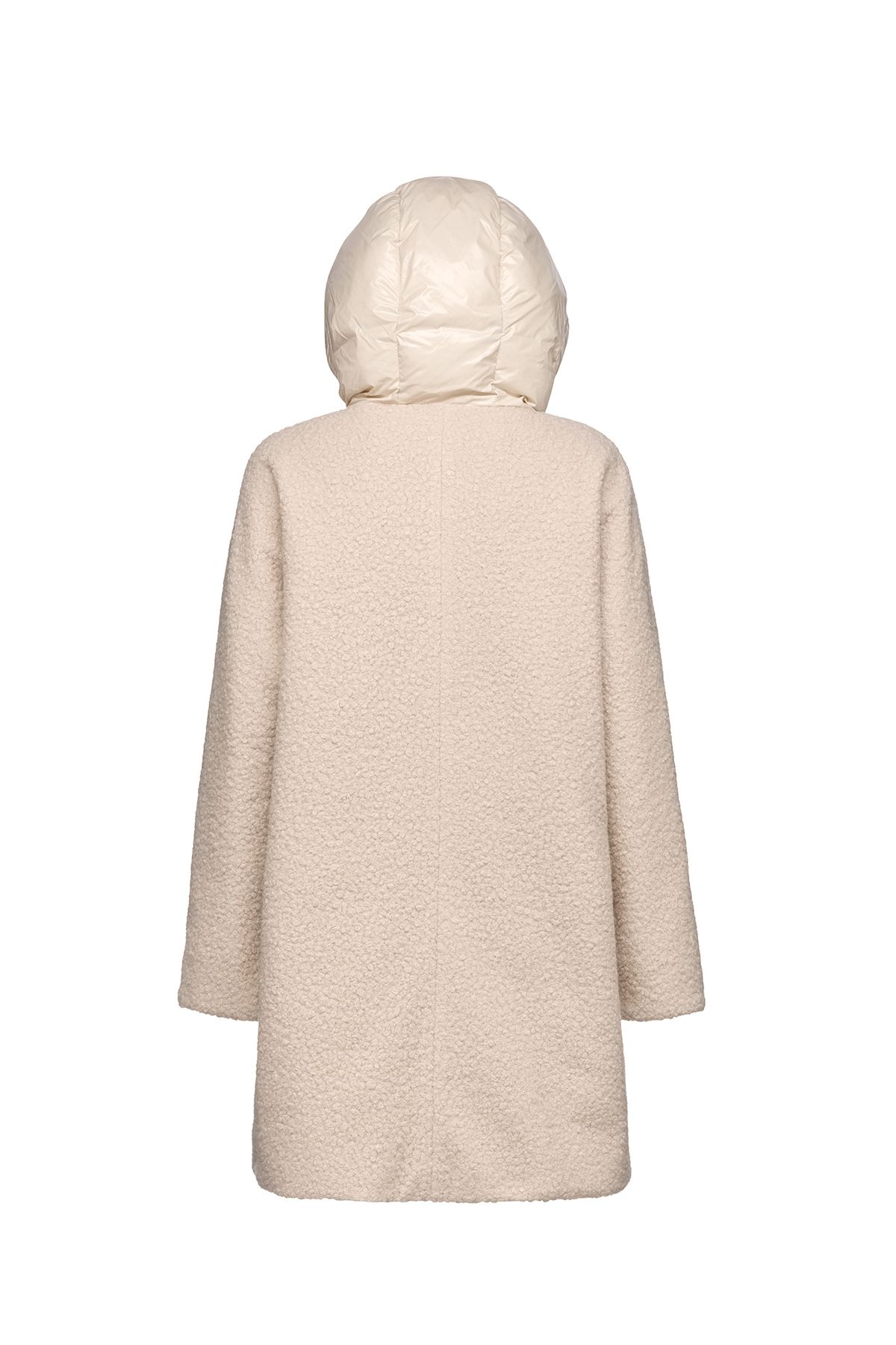 کت زنانه کرم CALITHE HOOD COAT W4615GTC192F1732 Geox