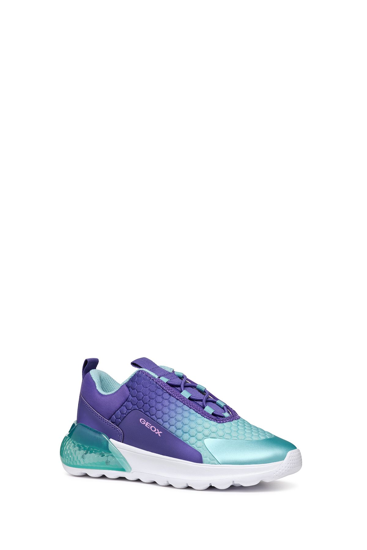 اسنیکر دخترانه و بچگانه GIRL PURPLE ACTIVEART ILLUMINUS LAMBLY کفش ورزشی J46LZA0E9JC8K4A Geox