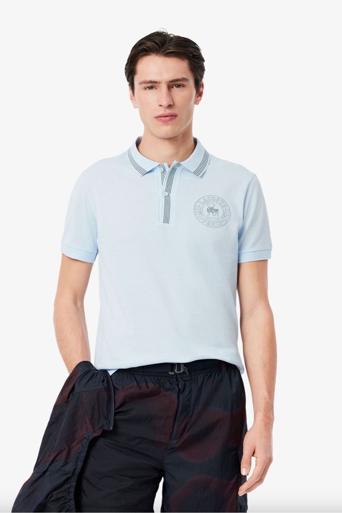 تی شرت یقه پولو مردانه FIT منظم L.12.12 PRINT POLO Lacoste