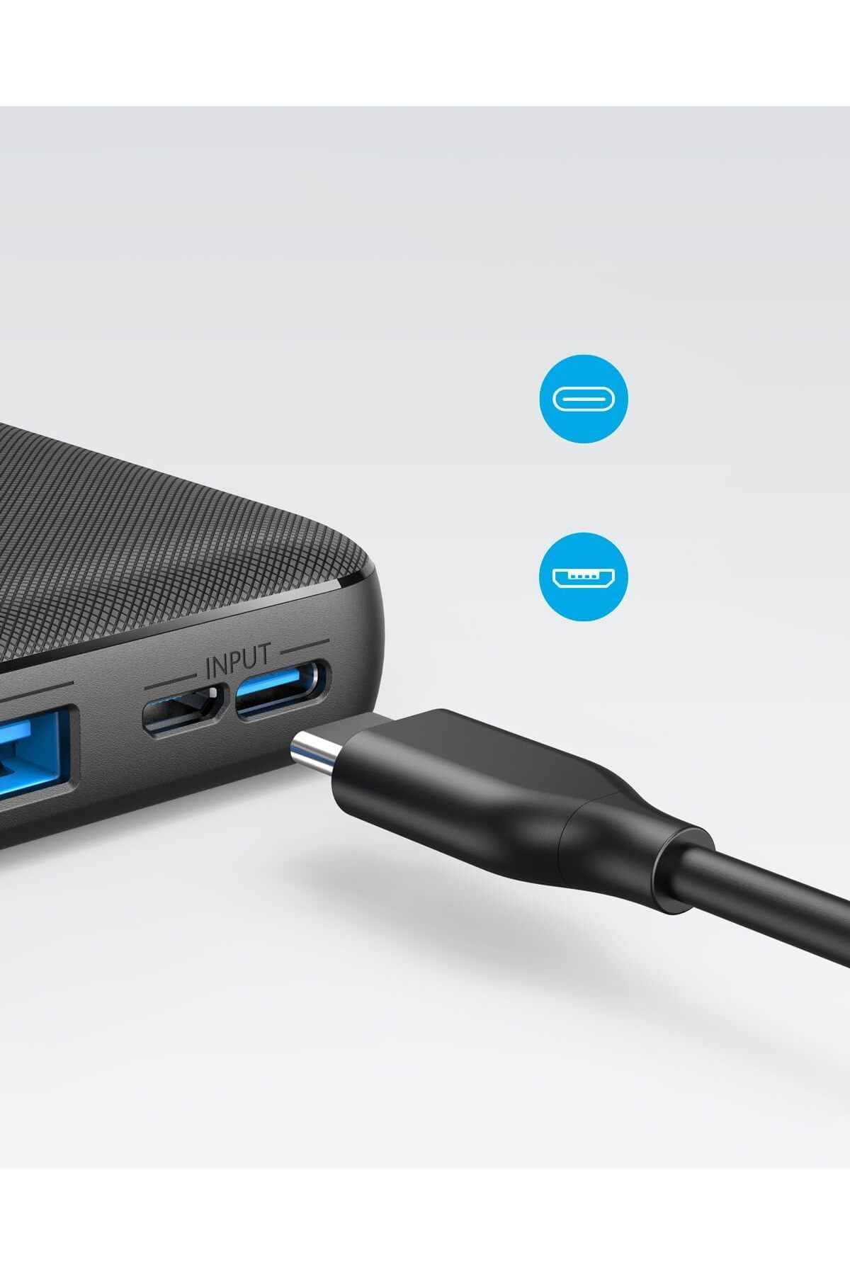 Anker-بطارية انكر شاحن بسعة 20000mah اي كيو ومنفذ سي (منفذ USB نوع C لا يمكن استخدامه لشحن أجهزة أخرى) 5