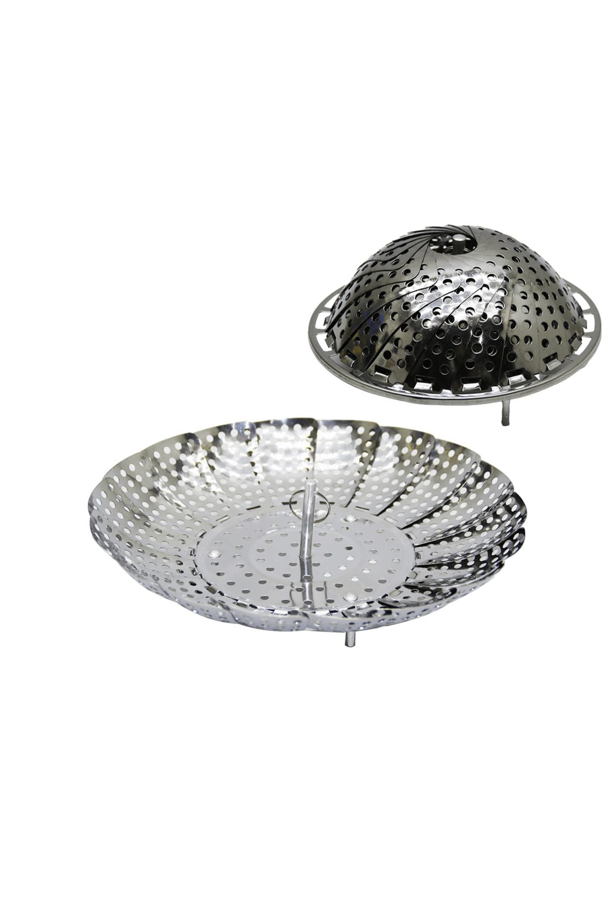 Kuzgun Ticaret KÜÇÜK METAL BUHARDA SEBZE PİŞİRİCİ SEPET HAŞLAMA APARATI (4767) - Lisinya