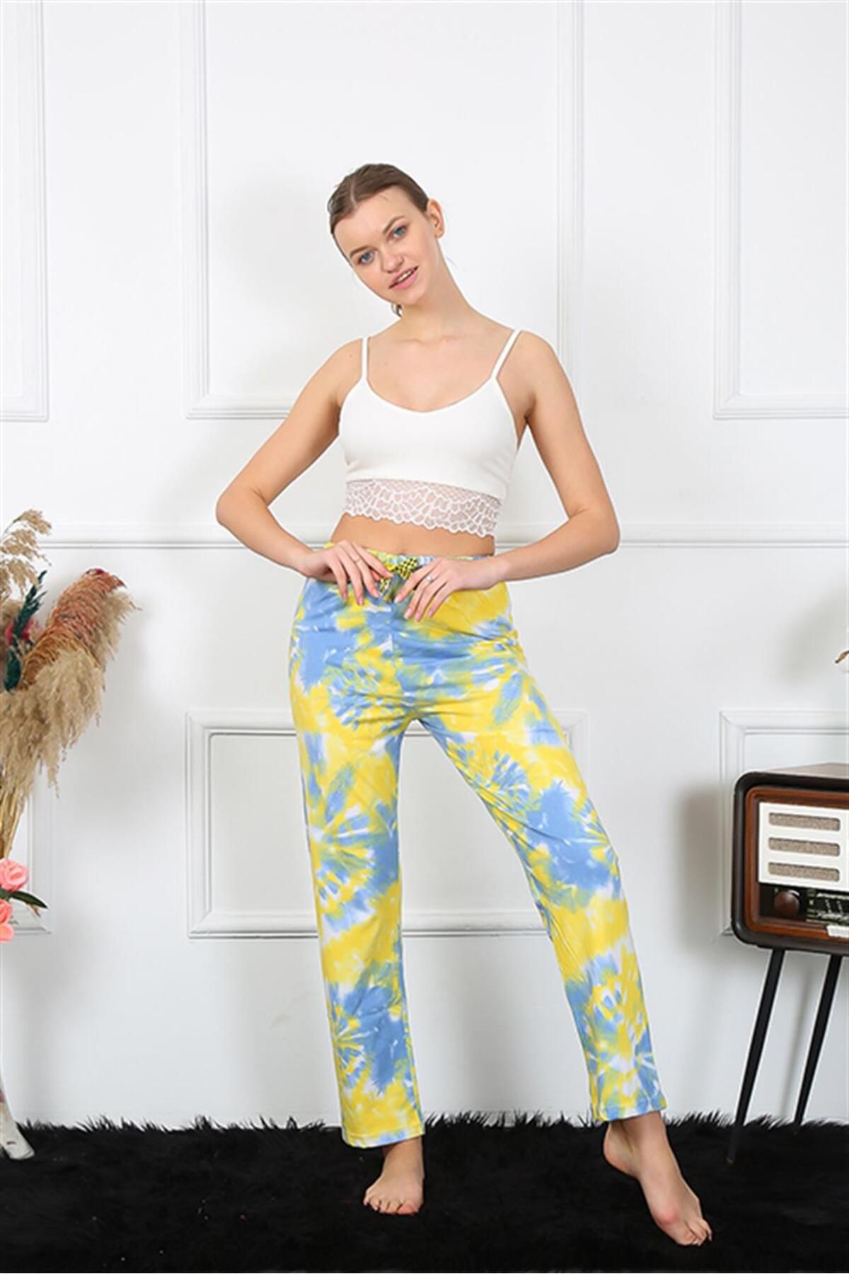 COXO Fashion`S Moda Çizgi Women's Cotton Bottom Pajamas 27466