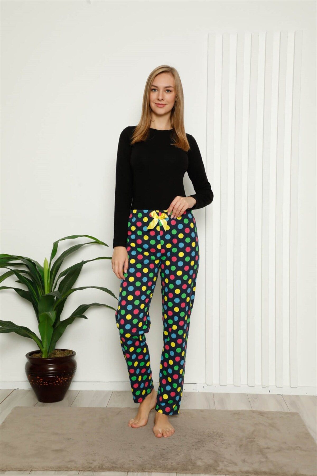 COXO Fashion`S Moda Çizgi Women's Bottom Pajamas