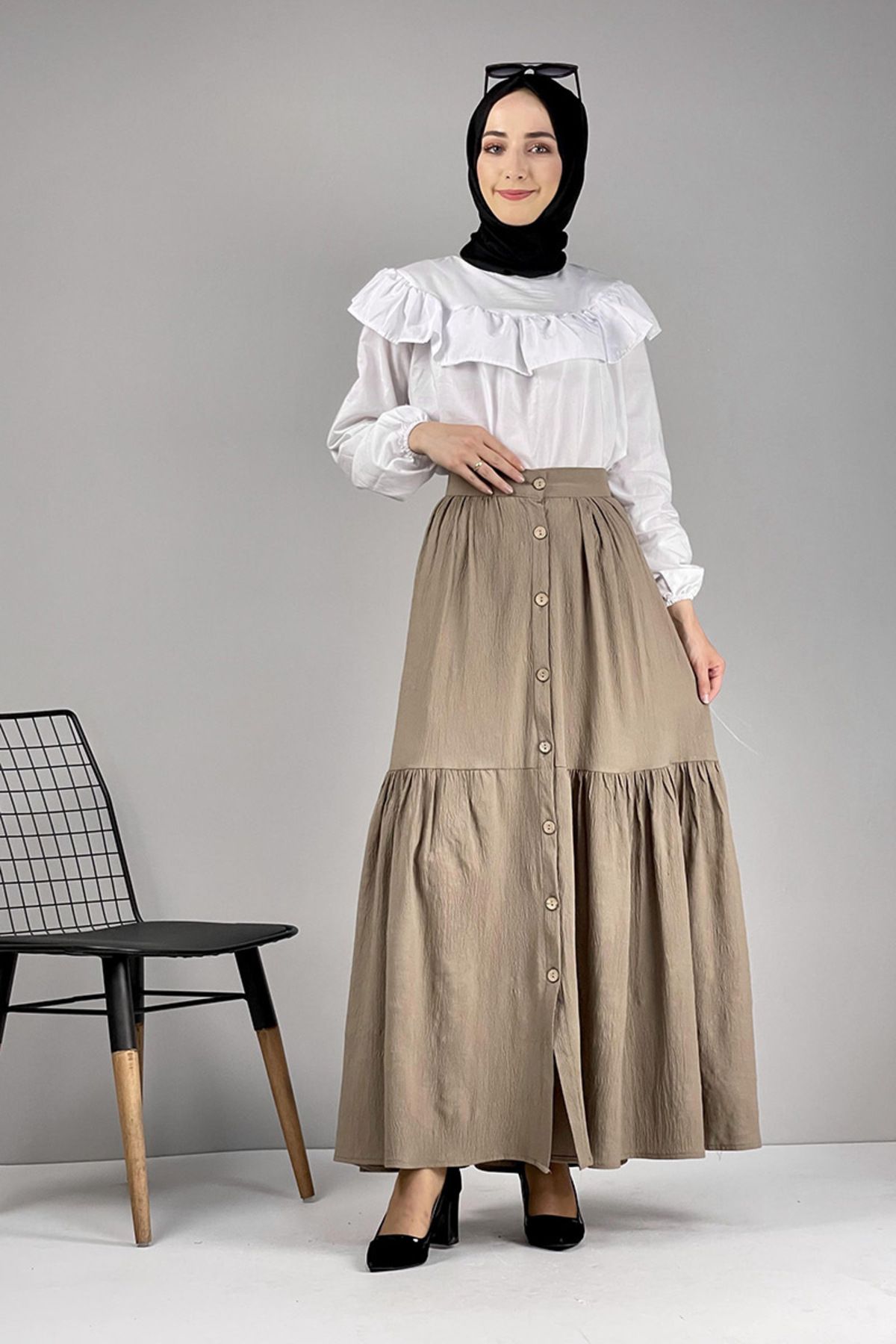 EPSWorld Moda Çizgi Etek