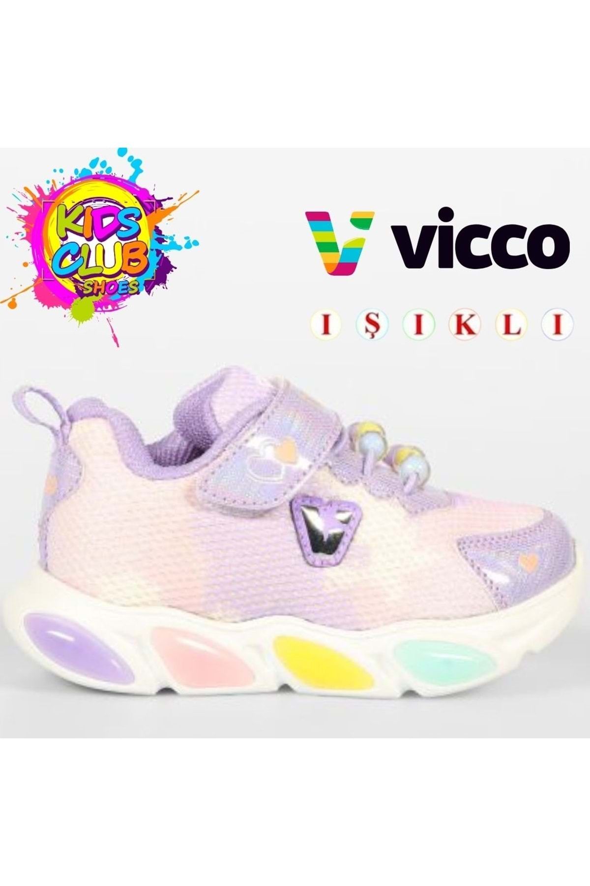 Kids Club Shoes Vicco Gelato Işıklı Ortopedik Çocuk Spor Ayakkabı LİLA
