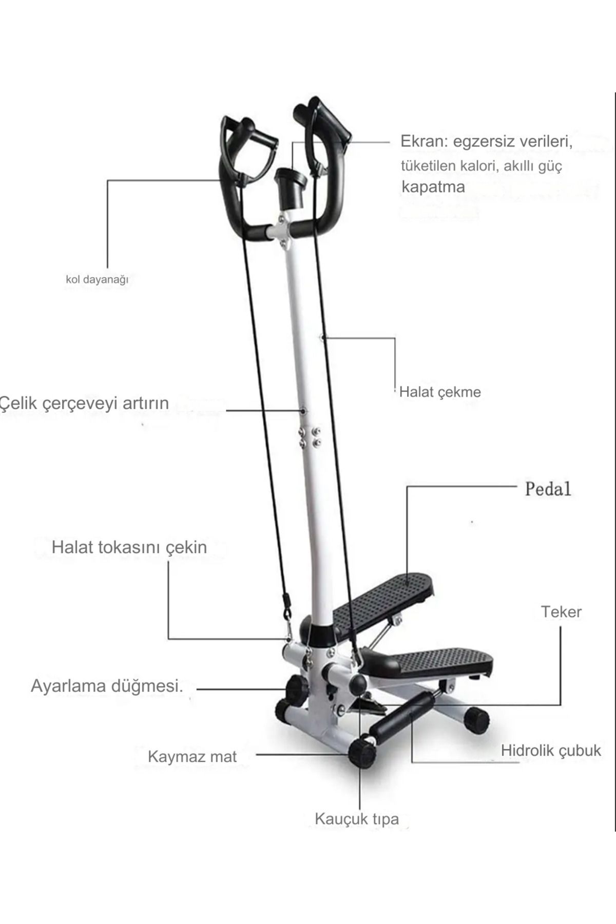 POBO-Pb35 Vertical Model Stepper Fitness Twister Stepper Stepper Instrument Exercise Instrument with Rope 5