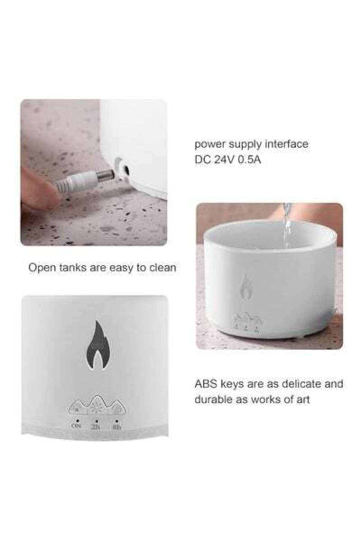 HALAMODO-Essential Oil Diffuser Humidifier, Aromatherapy Diffuser, Auto Shut-Off Flame Diffusers, for Home Of 4