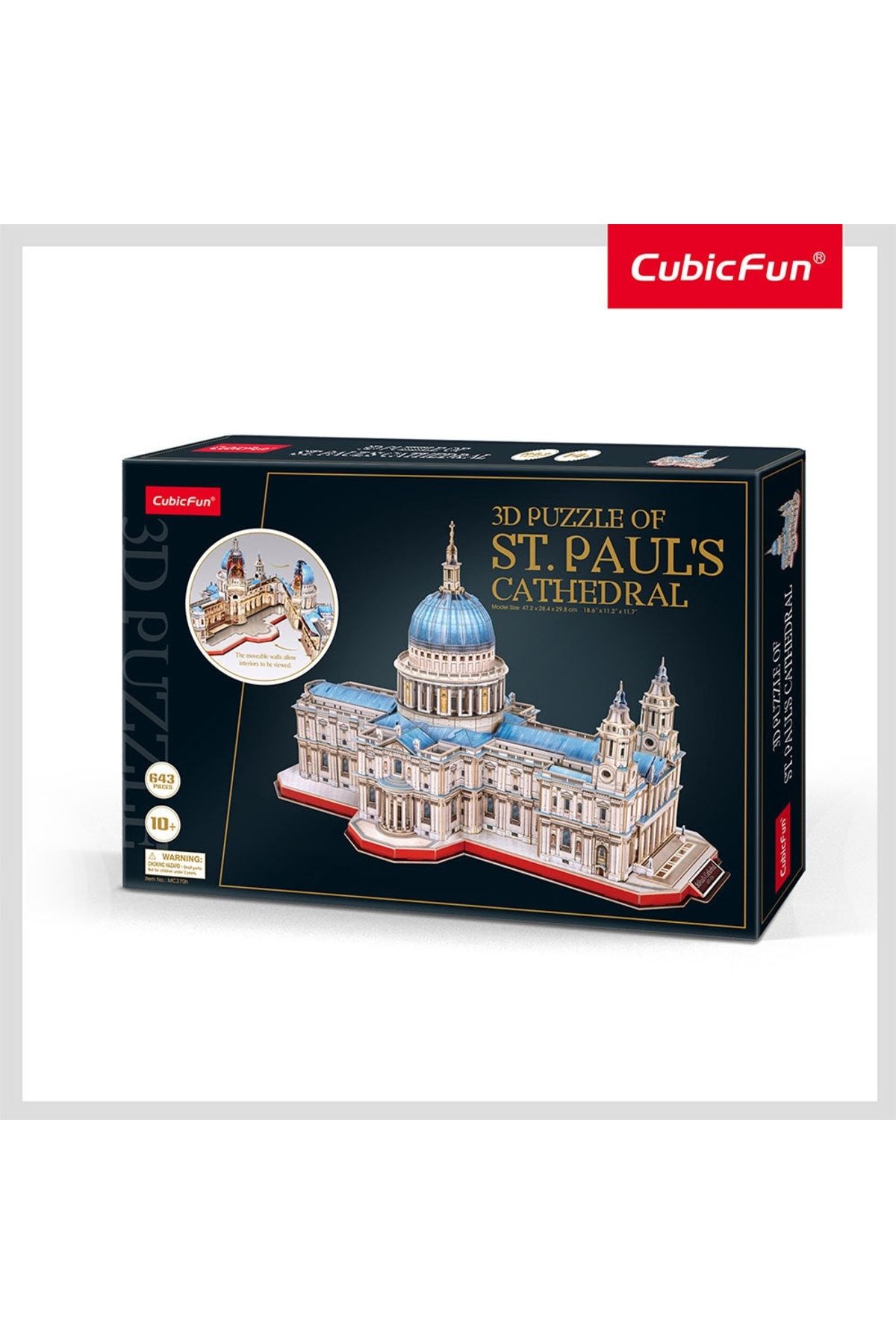 Cubic Fun-Cubic Fun - Puzzle 3D Catedrala St. Paul (Nivel Complex 643 Piese) 2