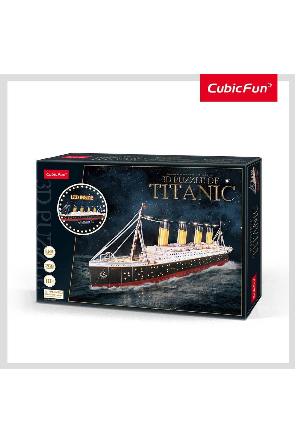 Cubic Fun Cubic Fun - Puzzle 3d Led Titanic 266 Piese - One Size