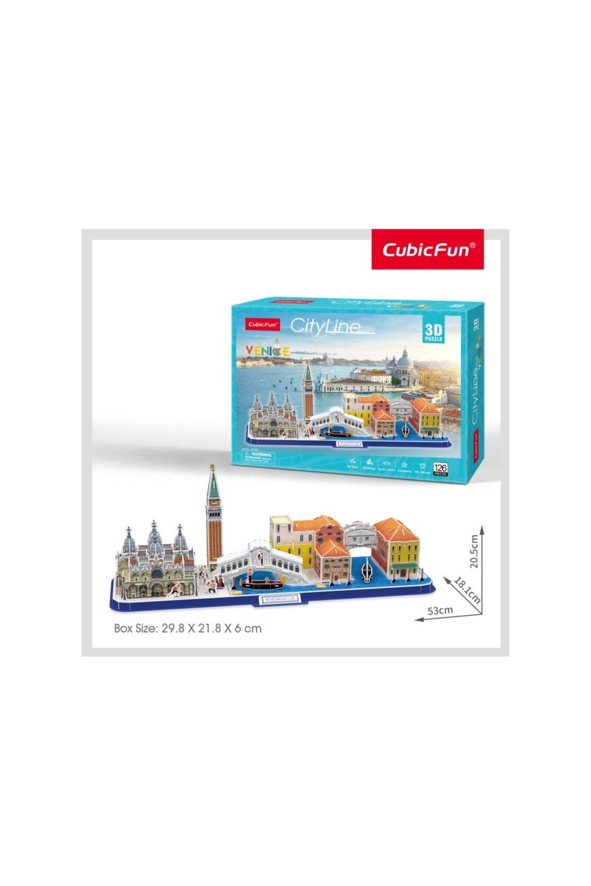 Cubic Fun-Cubin Fun - Puzzle 3D Venetia 126 Piese 3