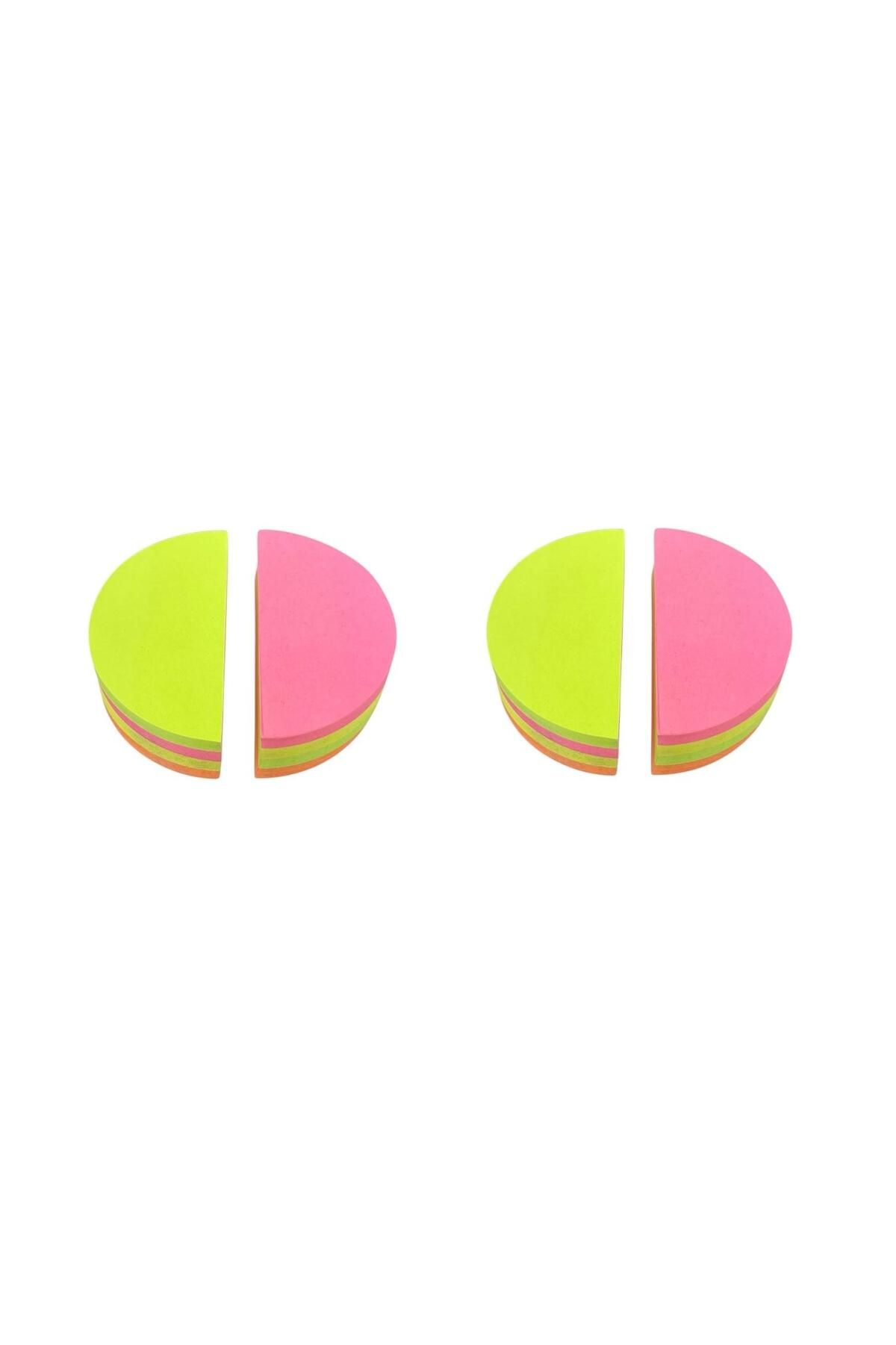Uhu-Neon Colored Adhesive Note Paper 200 Yp. Set of 2 2