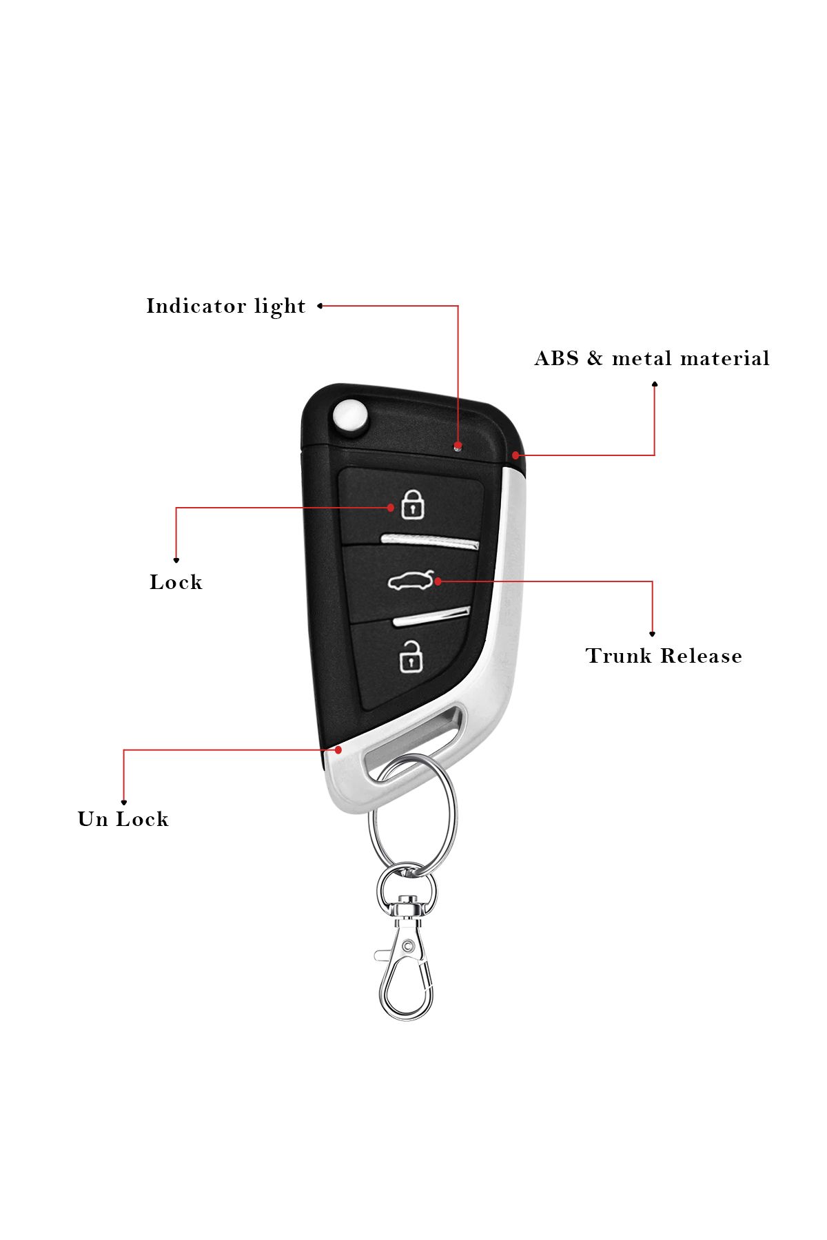 3XR-Universal Car Keyless Entry System with 2 Remotes, Central Locking, Trunk Release, Window Closer 3