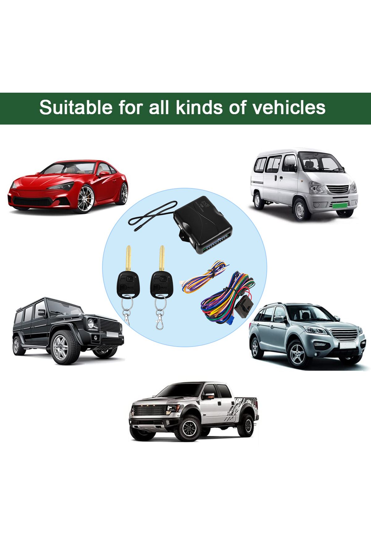 3XR-Car Keyless Entry System with Remote Lock Unlock, Trunk Release, Compatible with All Vehicles 7