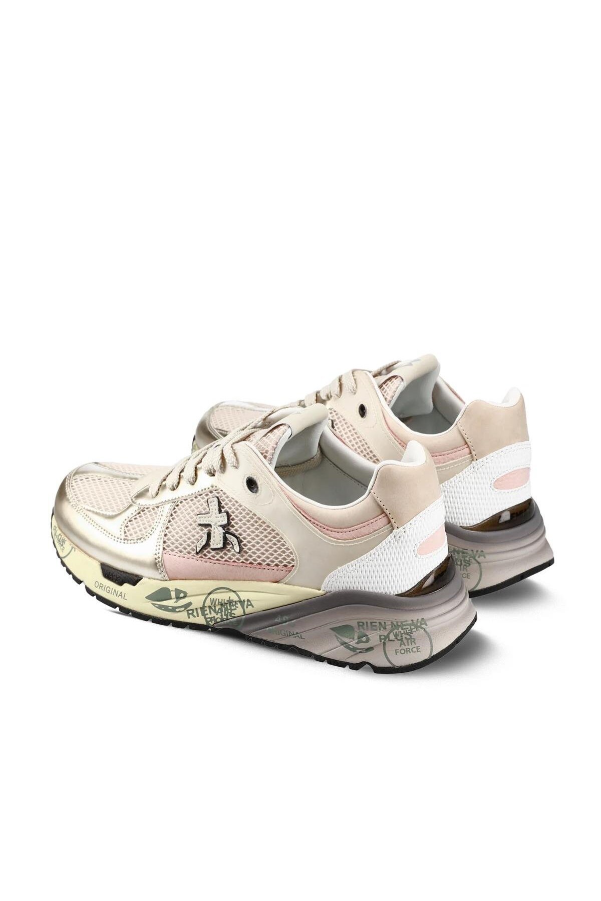Premiata-7403 Pink+Silver Modeling Tennis Shoes 3