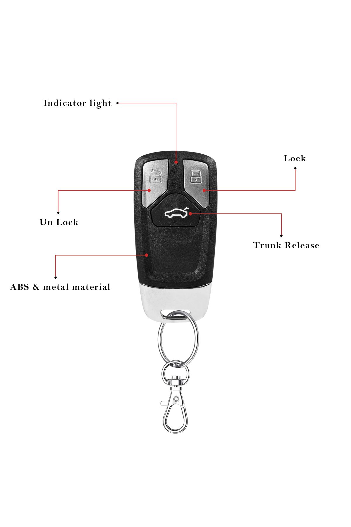 3XR-Car Keyless Entry System – Remote Lock/Unlock, Trunk Release, Window Closer, Universal, Light Flash 5