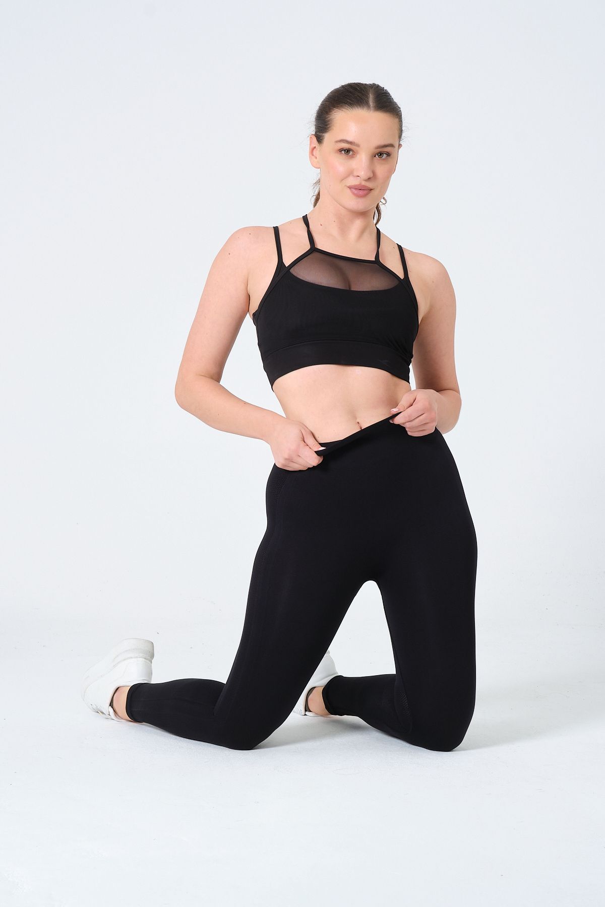 MİSTİRİK-Neretol Model Seamless Recovery High Waist Athlete Tights Black Color B32 4