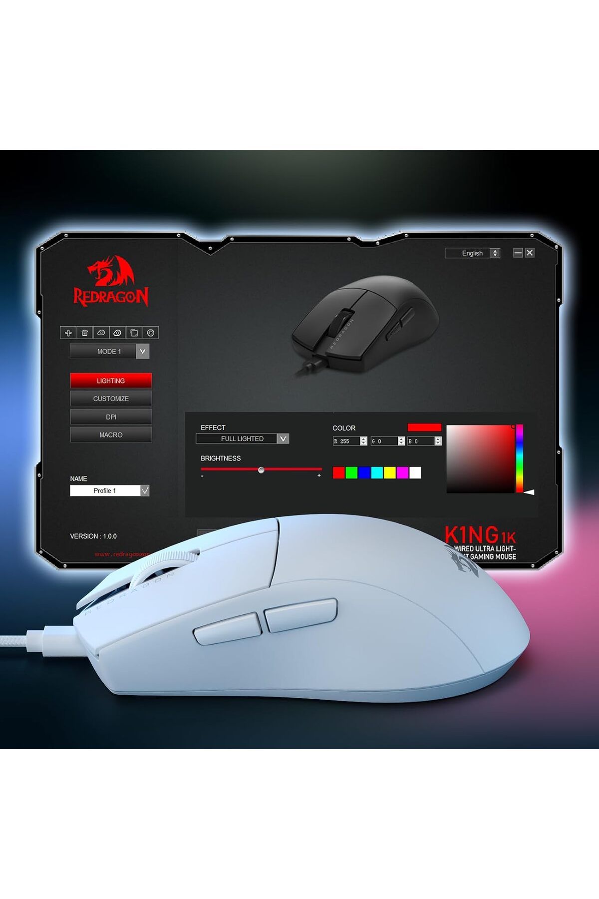 REDRAGON-M724 Wired Gaming Mouse (White) 6