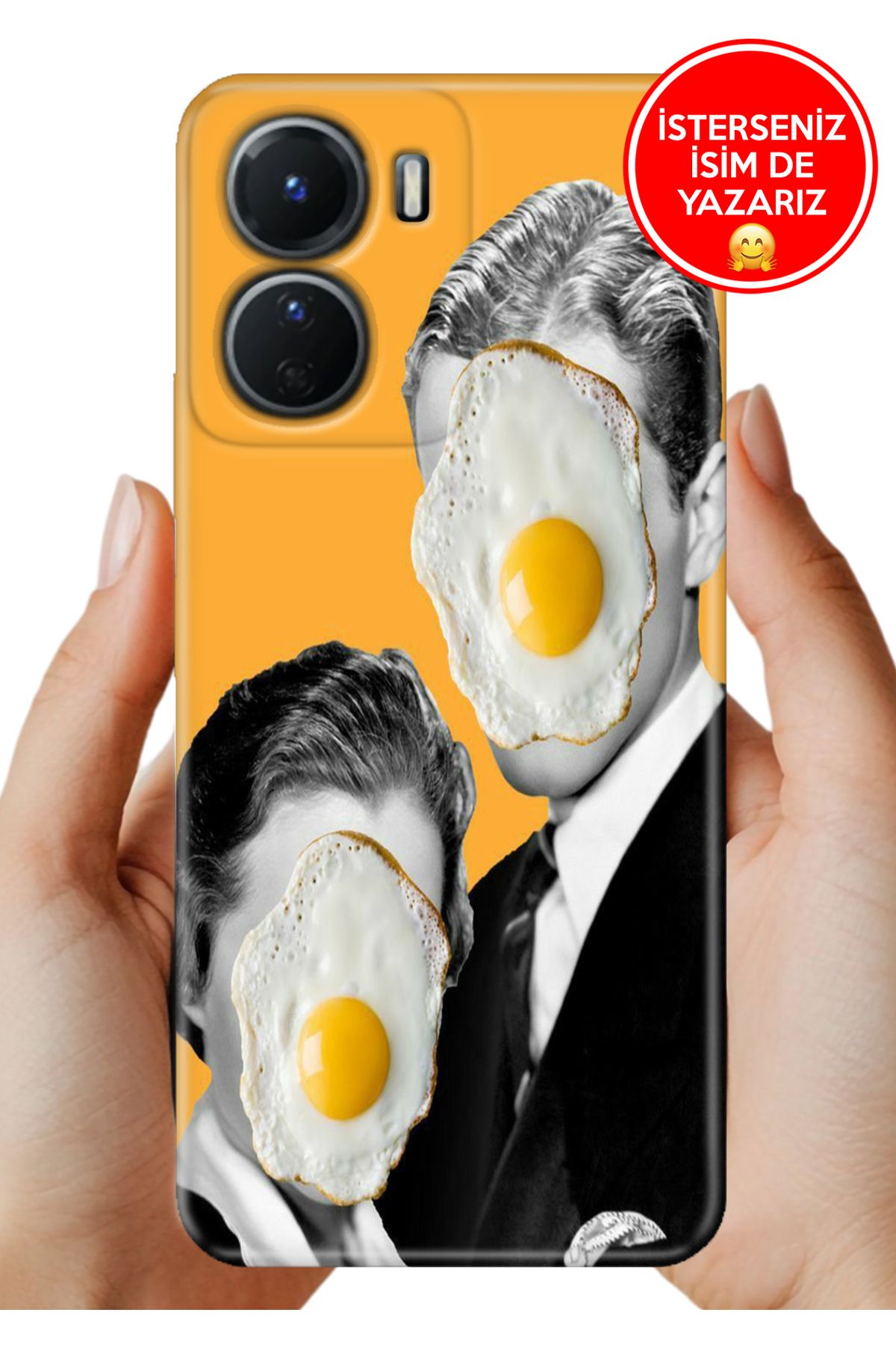 Cekuonline Y16 Kılıf Baskılı Life Style Kapak Silikon Egg Portre