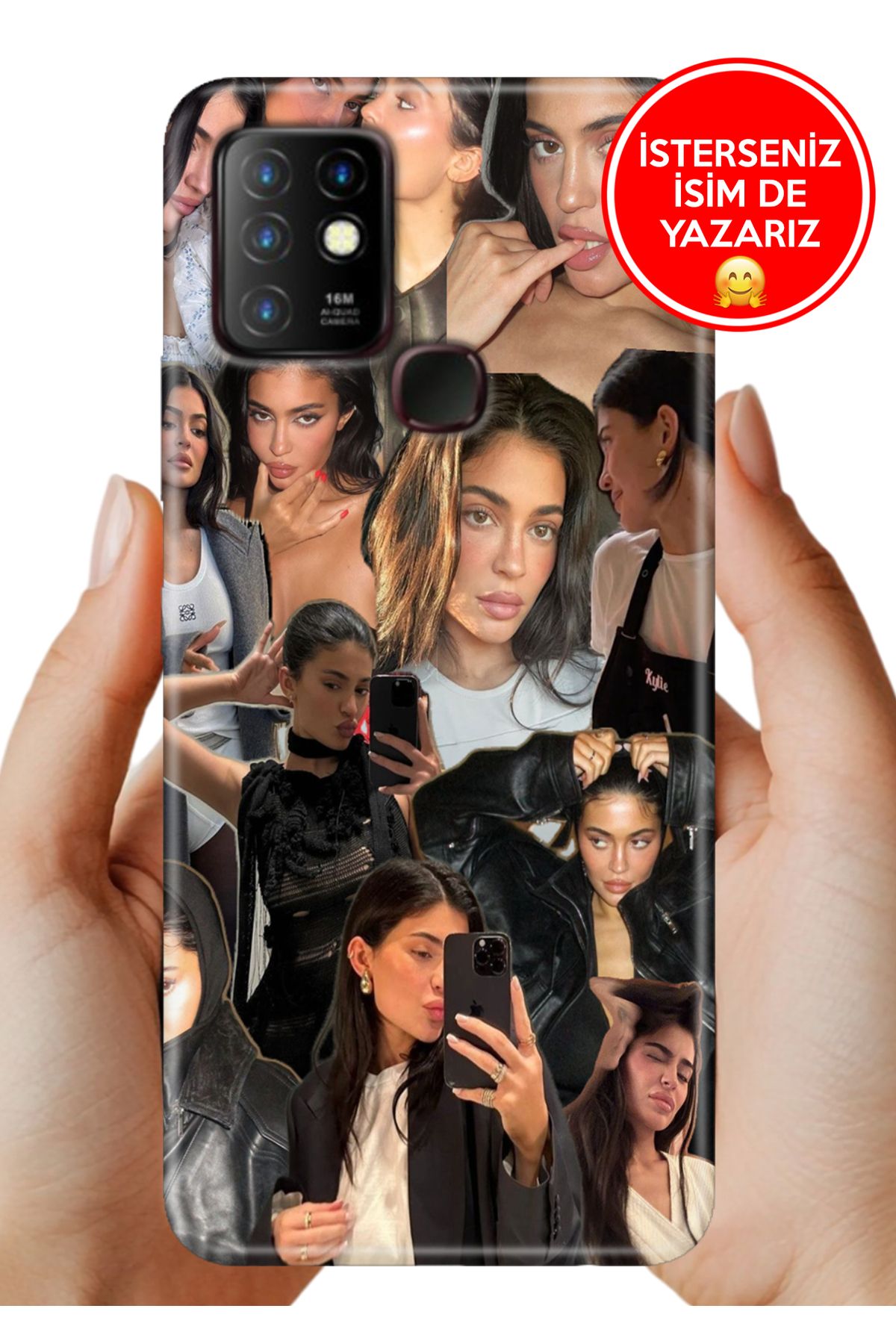 Cekuonline İnfinix Hot 10 Kılıf Baskılı Life Style Kapak Silikon KylieCollage
