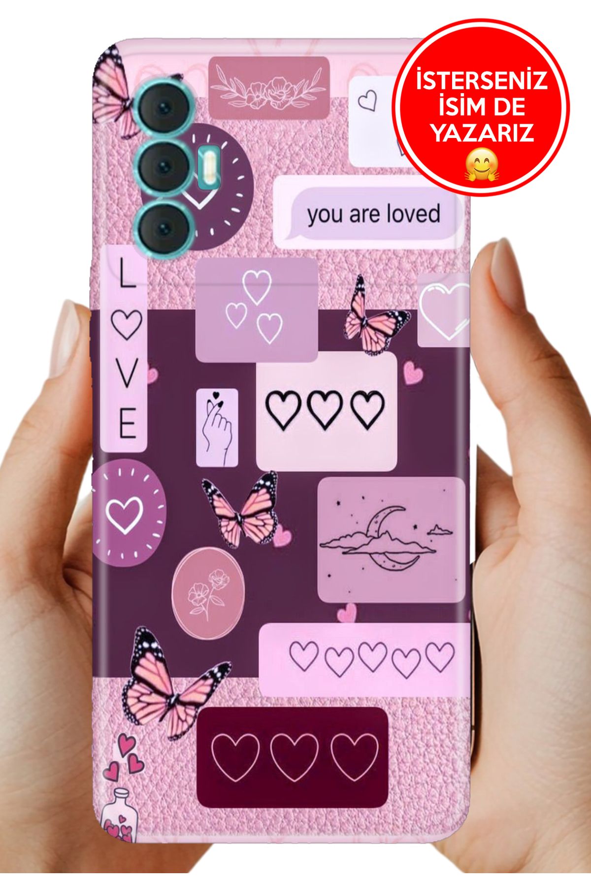 TECNO Spark 8 Pro Kılıf Baskılı Life Style Kapak Silikon Loved Loved